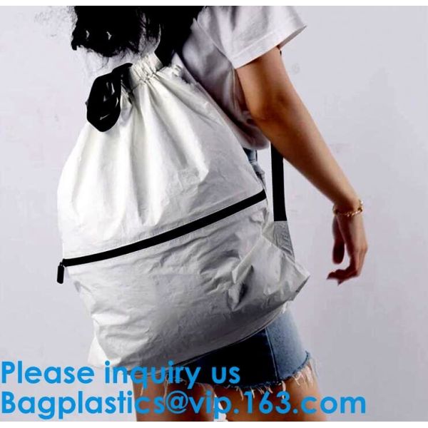 Reusable Promotional Green Tyvek Shopping Tote BagWaterproof Washable Eco k Handy Makeup Cosmetic Clutch Bag Cases