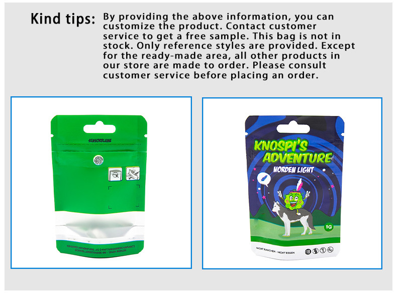 Custom Child-Proof Odorless Zip Mylar Pouches For Tobacco / Cigarette Storage
