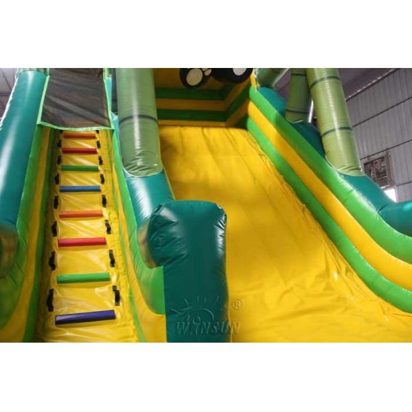 Kids / Adult Blow Up Slide , Digital Printing Panda Large Inflatable Slide