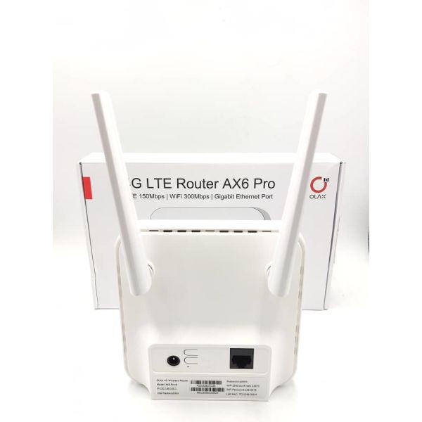 OLAX AX6 Pro 4G Router Unlocked 300Mbps Wireless CPE Router CAT4 Mobile Hotspot SIM Slot 2 Antennas American Version