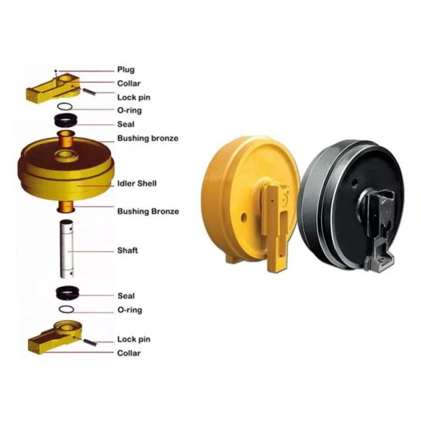 CE PC100 Mini Excavator Idlers Idler Wheel Excavator Undercarriage Spare Parts
