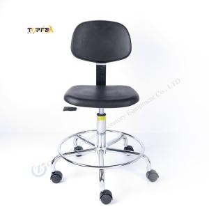 China 350mm Adjustable Pu Foam Chair Laboratory Stool With Foot Ring And Aluminum Alloy Base on sale
