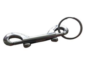 Bolt Snap Split Key Rings Silver Color Rust - Resistant With Key Holder