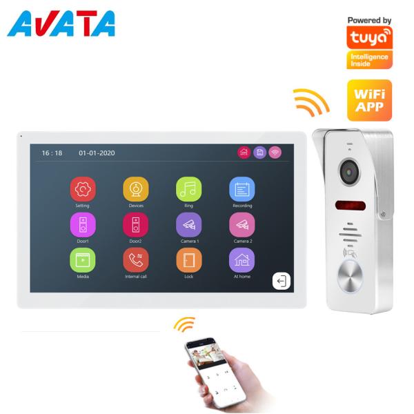 HD 10 Inches video door Intercom System Home Security Intercom wireless video
