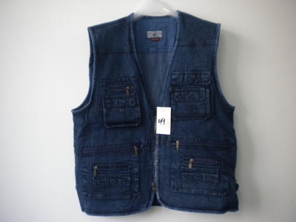 Quality Jeans vest, denim vest, in 100% cotton, S-3XL, denim blue, navy for sale