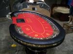 Contemporary Texas Holdem Poker Table with Pedestal Stainless Leg