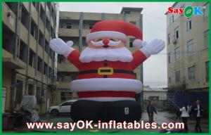 Buy cheap Inflatable Holiday Decorations 8m Height Red Big Christmas Santa Claus With Oxford Cloth product
