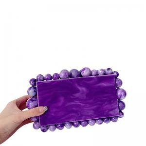 China Perspex White Acrylic Clutch Bag For Women Lucite Clutch Purse Crystal Ladies on sale