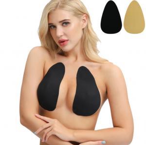 China Niris Lingeire Dresses Adhesive Petal Hot Sticky Bra Set Invisible Breast Pads Gel With Silicone Nipple Cover on sale