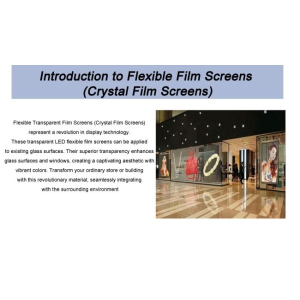 LED Screen Film Transparent Flexible Curved Video Wall Commercial Ads Led Ad Displays Stick on Glass Window Indoor Advertising