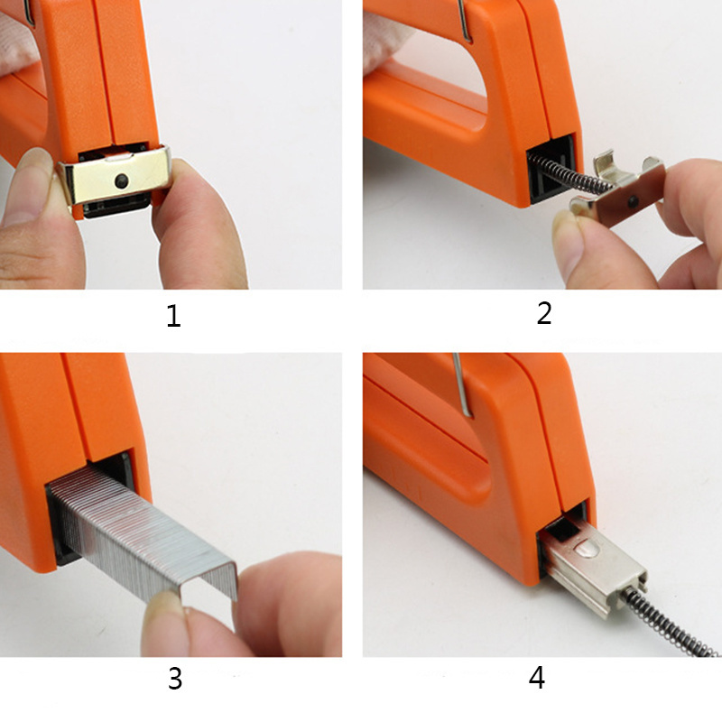 Economy Style Plastic Stapler Manual Staple Gun with Metal Handle for Decoration Upholstery