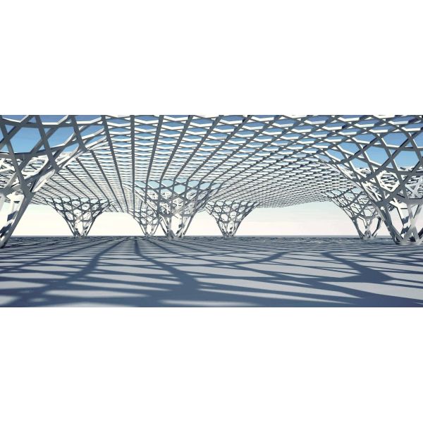 Long Span Commercial Metal Buildings Steel Structure Showroom Exhibition Center