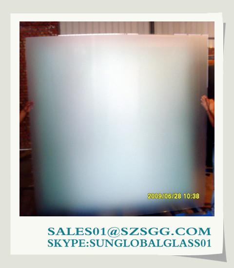Quality 3mm to 19mm Acid Etched Clear Glass for sale