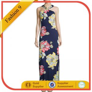 Buy cheap Floral-Print Maxi Halter Dress maxi dress product