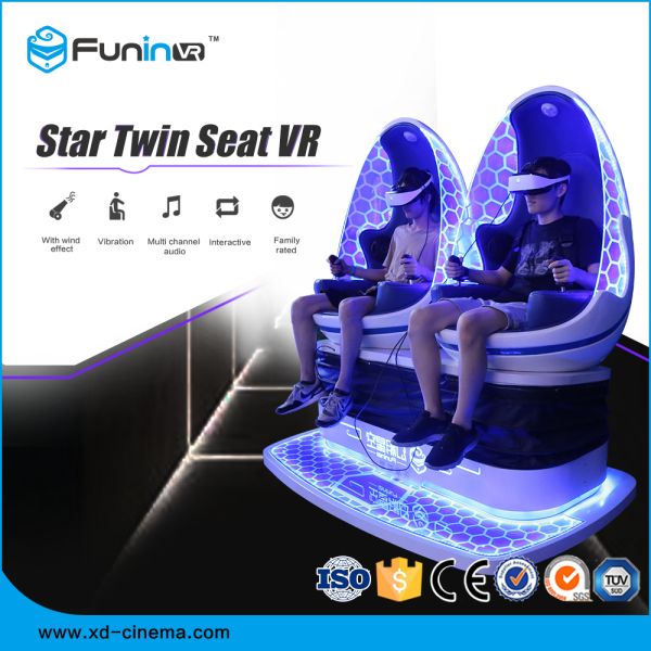 Commercial 9D VR Simulator Seat Vibration Leg Sweep Two Seater