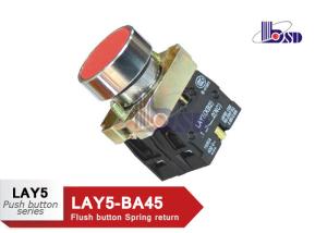 Buy cheap Red Color Push Button Switch Spring Return Flat Button LAY5（XB2）-BA45 product