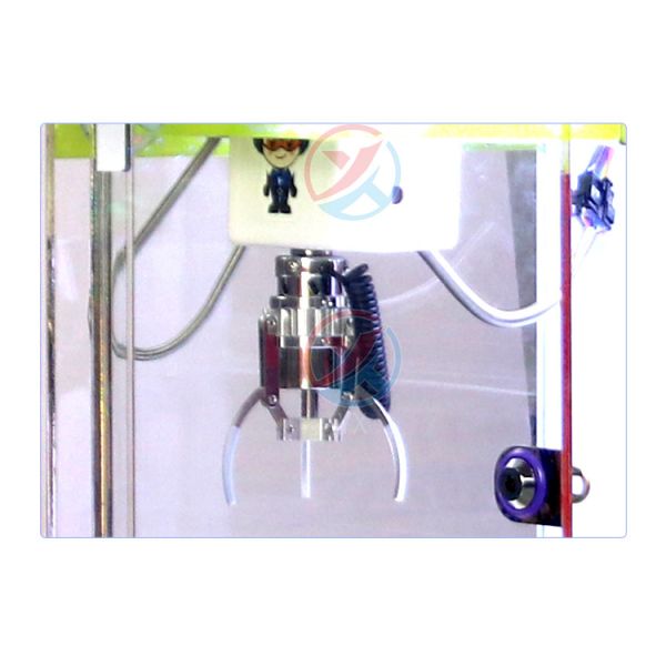 Yellow Coin-Operated LED Desktop Hardware Claw Arcade Machine