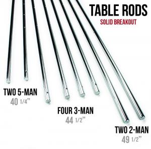 China Silver Chromed Solid 5 / 8 Inch Steel Rods For Standard Foosball Tables on sale