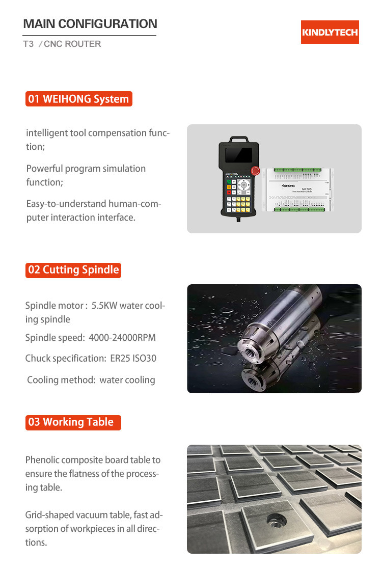 SGS 60HZ 3500W CNC Router Cutting Machine For Wood Milling