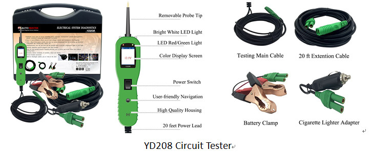 Autel Powerscan Ps100 YANTEK YD208 Power Probe Circuit Tester