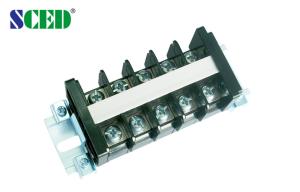Buy cheap 600V 60A Rail Mounted Terminal Block , 14.00mm Electrical Terminal Blocks 4 - 20 AWG product