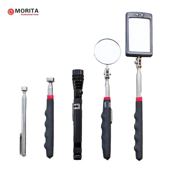 Quality Grabber Tool set plumbing tools pick up LED Lights Telescopic Mirrors Flashlight silver black for sale