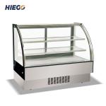 Desktop Counter Bakery Cake Display Showcase Curved Glass Cake Display Case