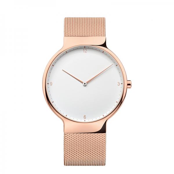 Quality Custom minimal face rose gold case boreal Europe stylish watches with logo for sale