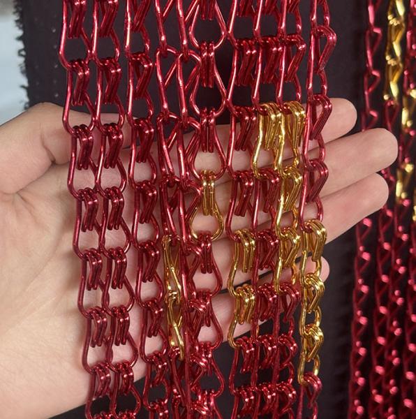 Quality Aluminum Double Hook Chain Link Decorative Metal Mesh Customizable Pattern for sale