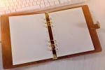 High quality A5 middle size ring binder loose leaf organizer with brown color