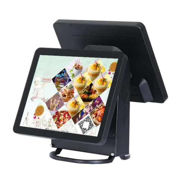 Quality Windows Linux OS All In One PC POS / Dual Touch Screen Cash Register With Black Color for sale