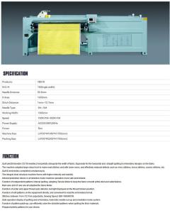 Buy cheap Single Roll Horizontal Computerized Quilting And Embroidery Machine For Down Wear product