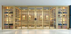 China Stainless Steel Frame Modern Wine Cellar Glass Doors on sale