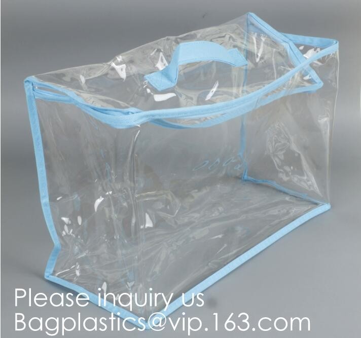 Multi-Purpose Water Resisitant Clear PVC Organizer Bag Pouch with Zipper Closure,Document File Bill Zipper Bag Pencil Po