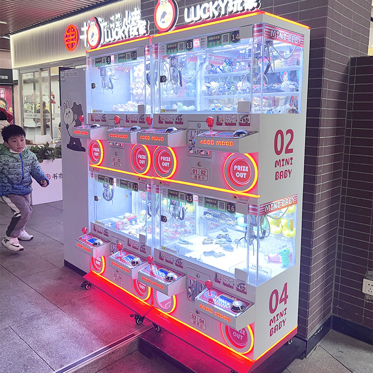 Smaller Size 2 Players Crane Plush Machine Mini Claw Doll Machine Crane Claw Machine Kits For Sales