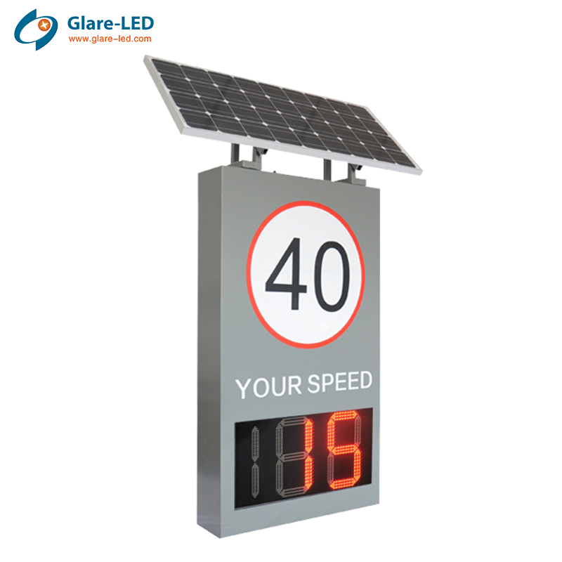 IP65 Waterproof Solar Powered Radar LED Speed Limit Sign Speed Traffic Radar Signs