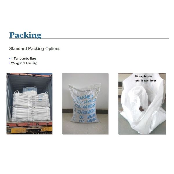 Sandblasting abrasive medium GARNET sand 30X60 30/60 MESH : Natural Abrasive medium, Mohs 7.0-7.5, Sa2.5-3