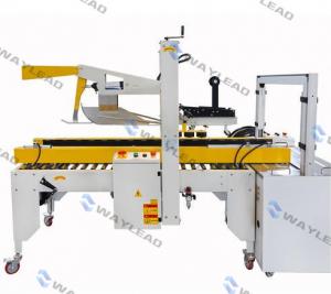 China Automated Carton Folding Sealing Strapping Machine 400w 18-20 Meter/Min Belt Speed on sale