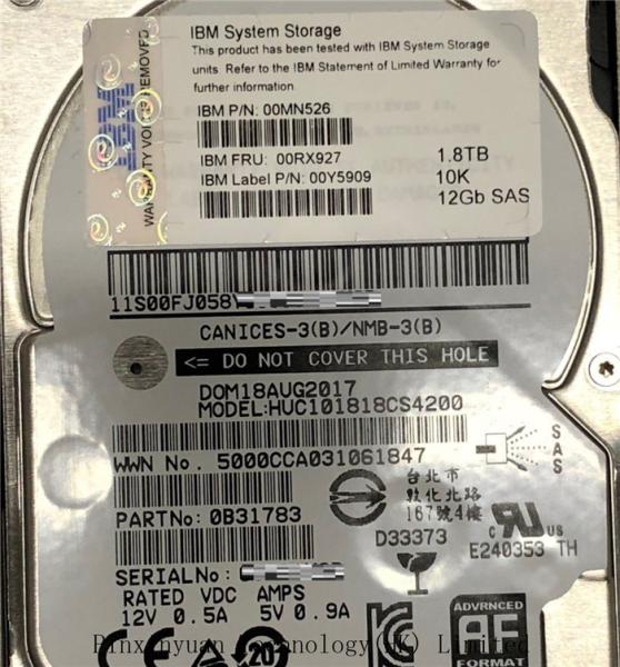 Quality IBM 00RX927  Sata Server Hard Drive , 1.8TB  12GB SAS 2.5 Server Hard Drive  HS HDD 00MN526 for sale