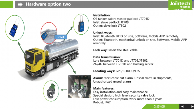 Jointech Jt802 Intelligent Remote Control Fuel Oil Tank Valve Lock With Oil Theft Prevention Function