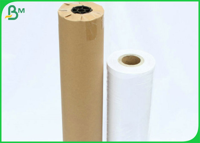 Width1.6 1.8 meter 45gr Sulphite Semi White Paper For Printing Textile Garment 