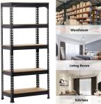 Sturdy 5 Shelf Storage Rack Corner Organization Utility Multipurpose For Home