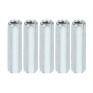 China Hex Long Nut Zinc Plated Steel Hexagon Threaded Connecting Nut on sale