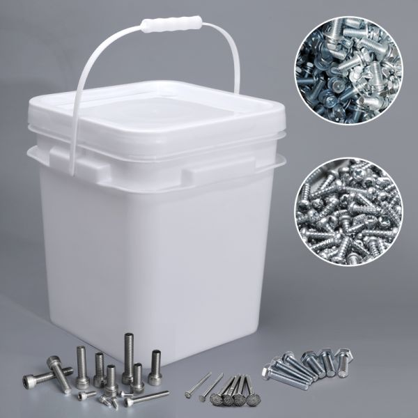 High Quantity 5L 9L 12L 18L 20L Rectangular Square Plastic Bucket For Hardware Accessories