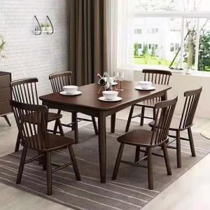 Smooth Surface Modern Solid Wood Coffee Table Deep / Shallow Walnut Color
