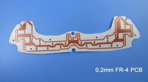 China Single Layer Printed Circuit Board with White Solder Mask 0.2mm FR-4 PCB Board with OSP for Display Backlight on sale