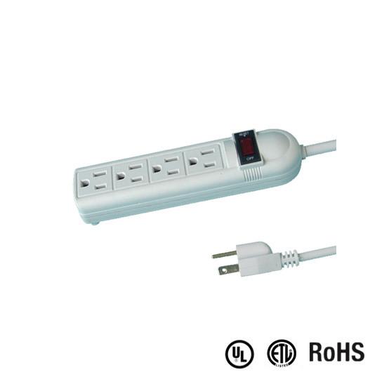 Quality UL and CUL Tested Power Strip 1.5ft 3*14AWG Cord with Switch, Surge Protector for sale
