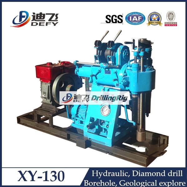 Quality 130m Depth Portable Water Well Drilling Rig XY-130, best price rotary core rig machine for sale