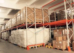China Push Back Rack / Oranger Pushback Racking Maintenance Free With Pallet Carts Carriages on sale