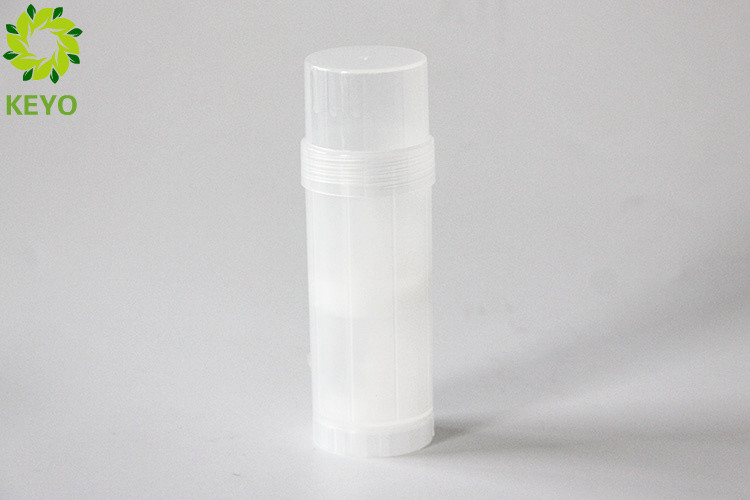Clear PP Plastic Empty Stick Deodorant Containers Round Shape Capacity 60g